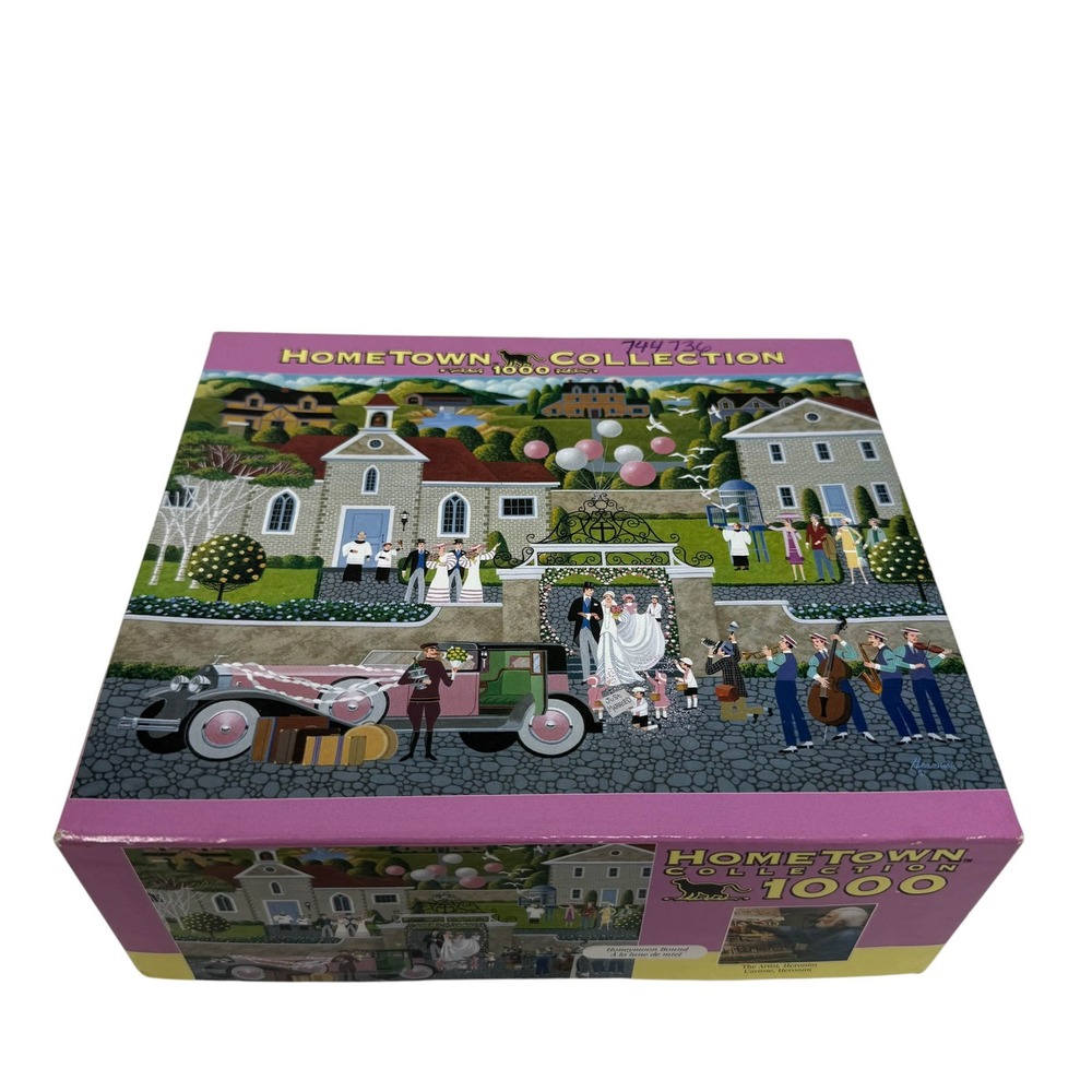RoseArt Hometown Collection 1000 Piece Puzzle Honeymoon Bound Heronim UNCOUNTED